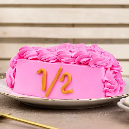 Dreamy Pink Chocolate Half Cake