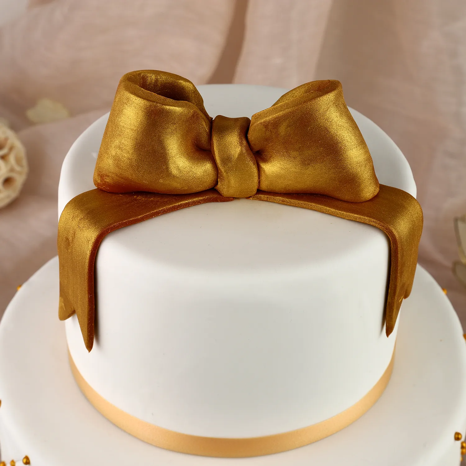 50th Anniversary Fondant 2 Tier Cake Chocolate