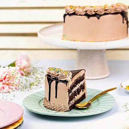 Chocolate Sprinkles Half Cake