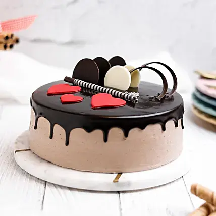 Red Hearts Chocolate Cake