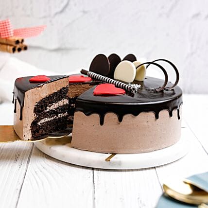 Red Hearts Chocolate Cake