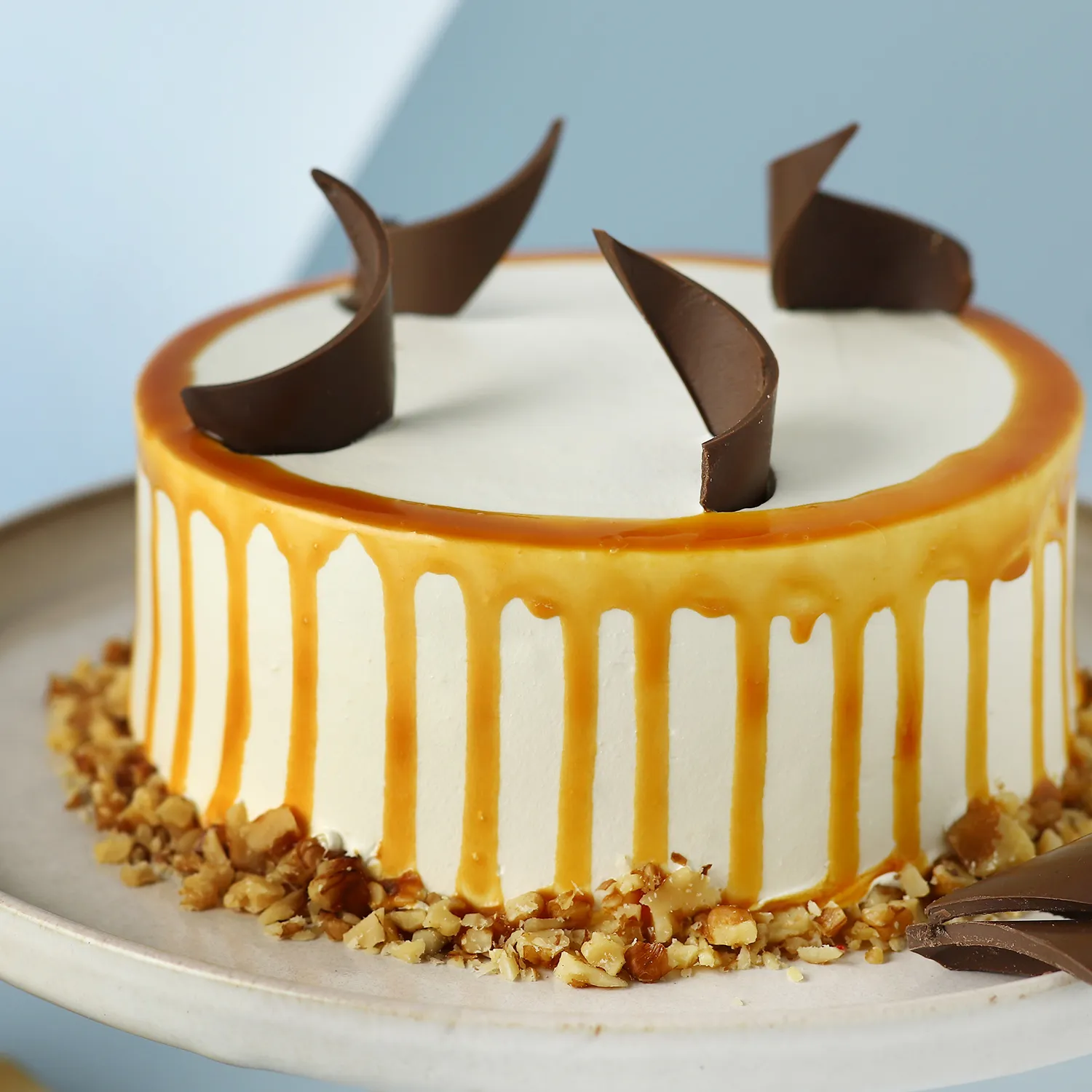 Heavenly Caramel Walnut Cake