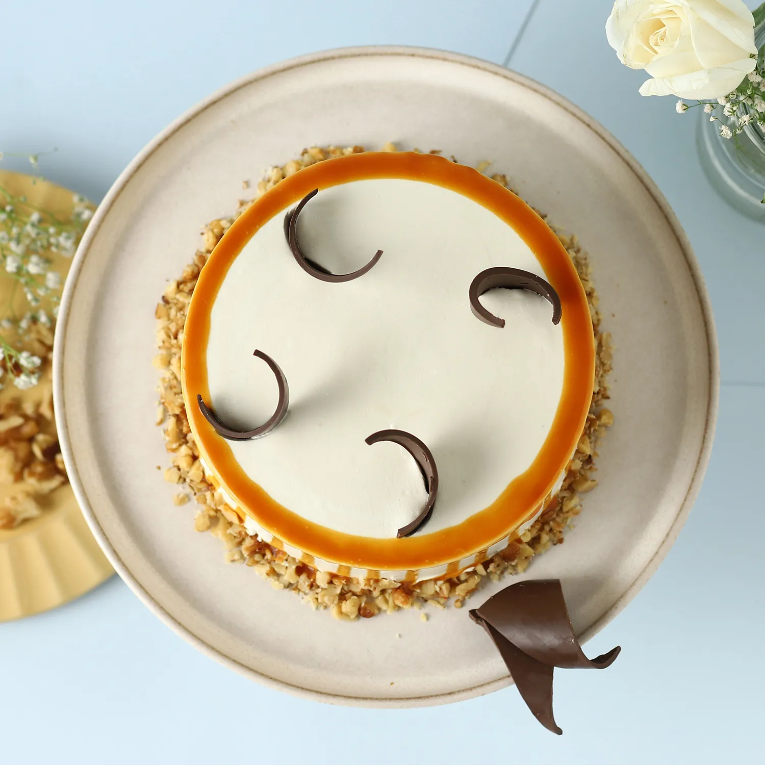 Heavenly Caramel Walnut Cake