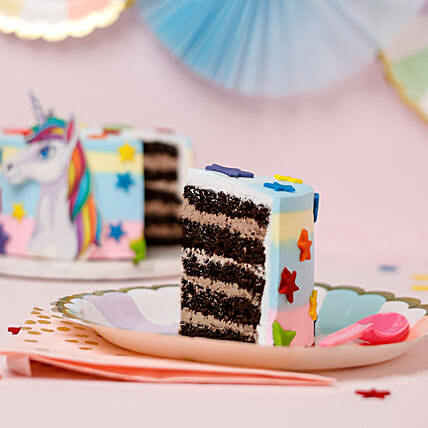 Unicorn Theme Truffle Cake 