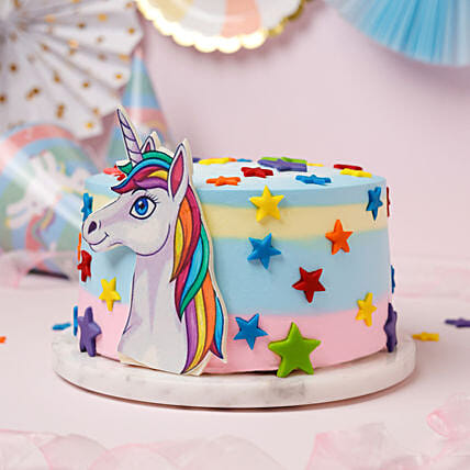 Unicorn Theme Truffle Cake 