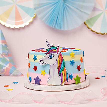Unicorn Theme Truffle Cake 