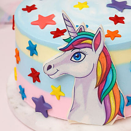 Unicorn Theme Truffle Cake 