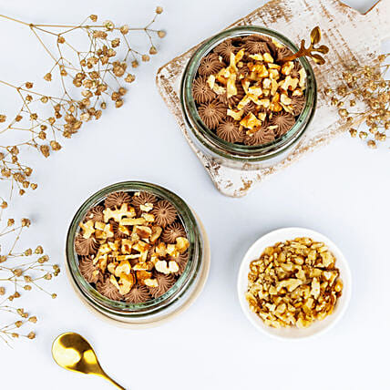 Yummy Choco Walnut Cake Jar Set of 2