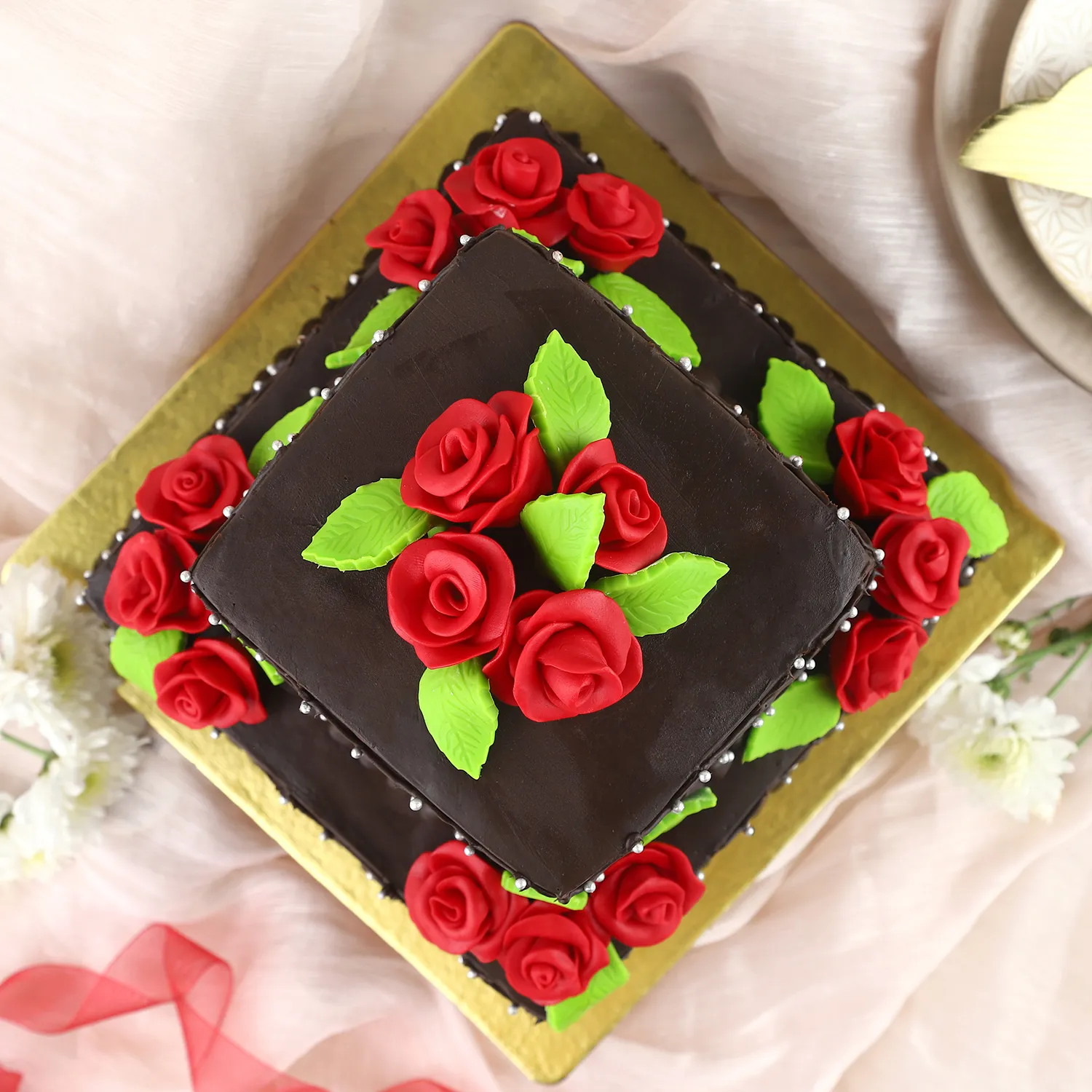 Rose N Truffle 2 Tier Cake