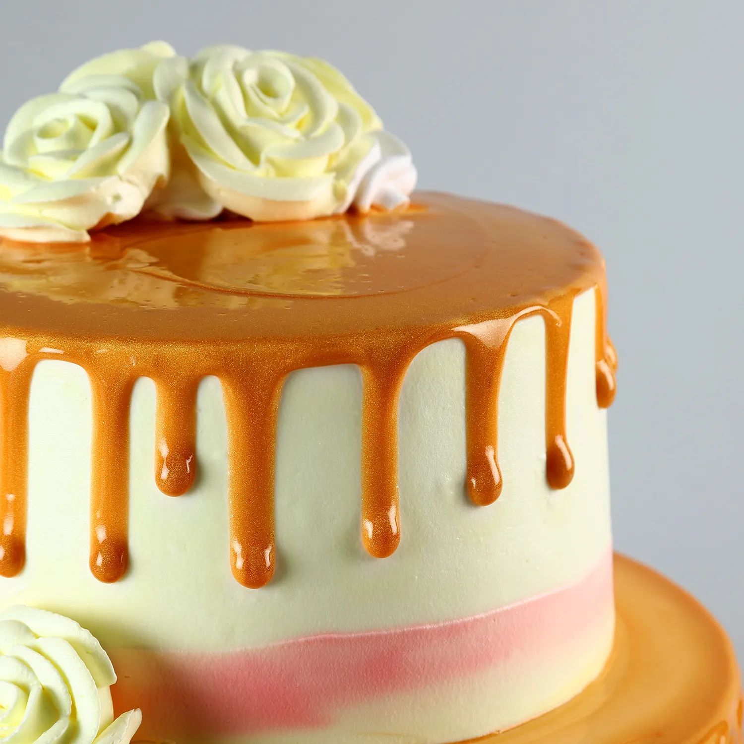 Dripping 2 Tier Butterscotch Cake