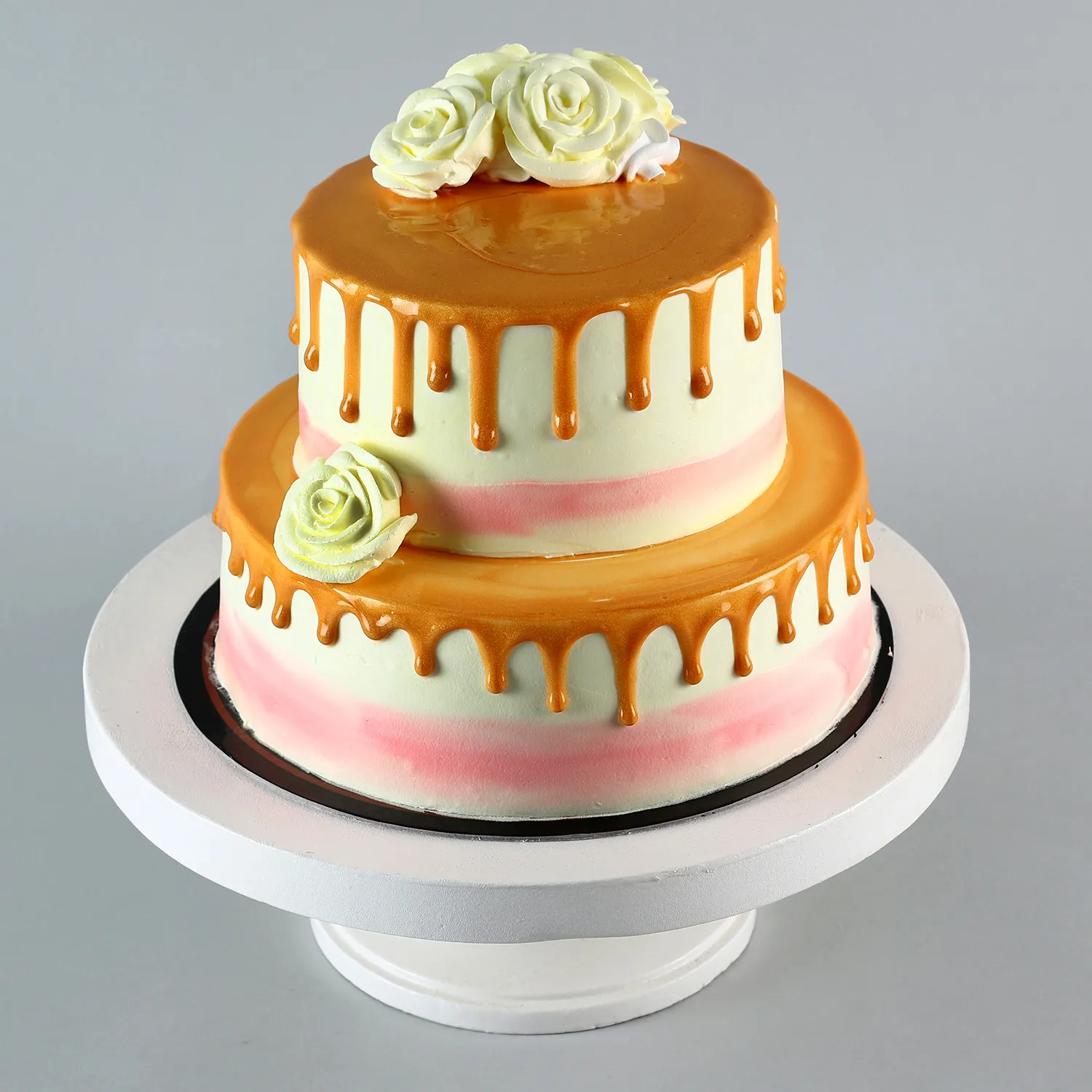 Dripping 2 Tier Butterscotch Cake