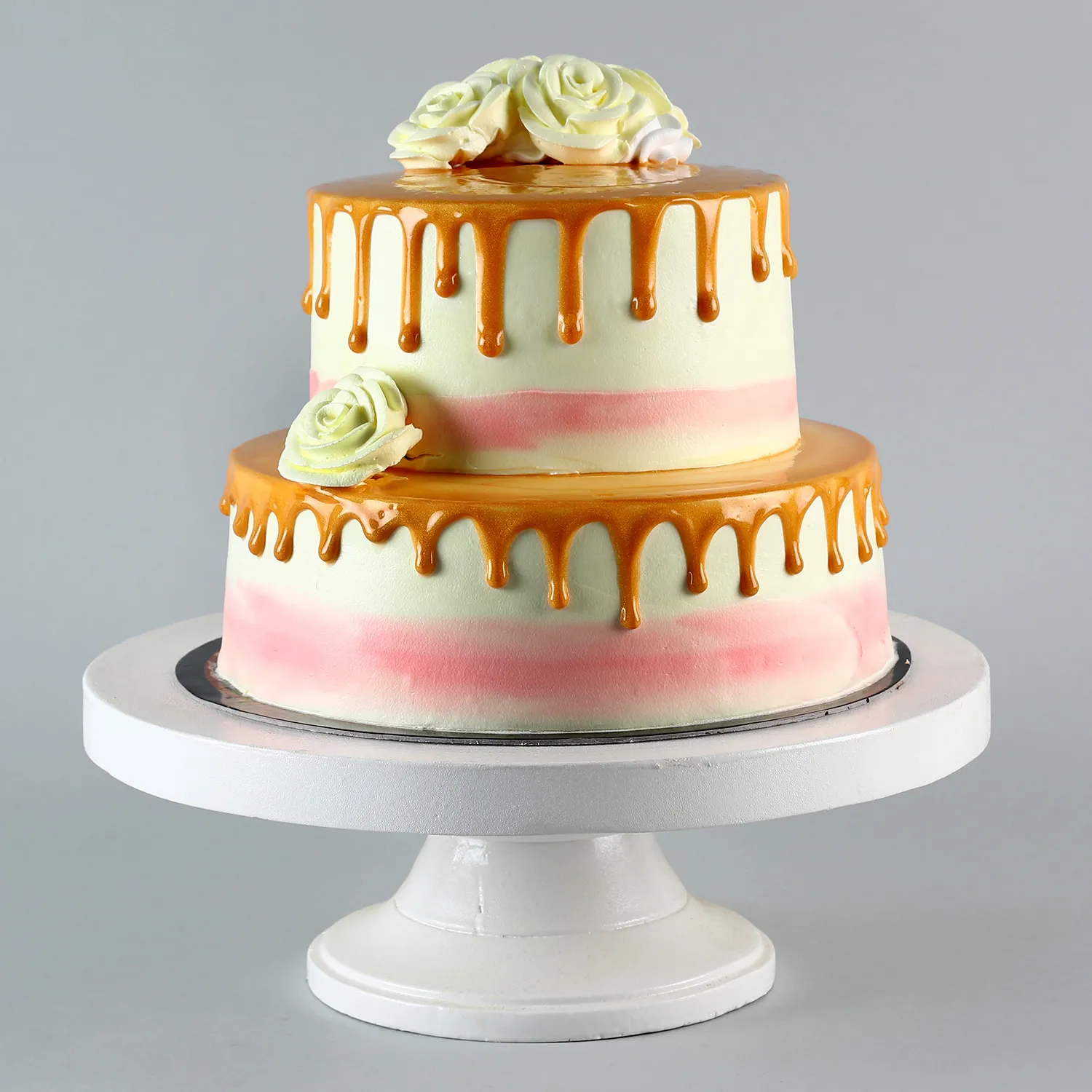 Dripping 2 Tier Butterscotch Cake