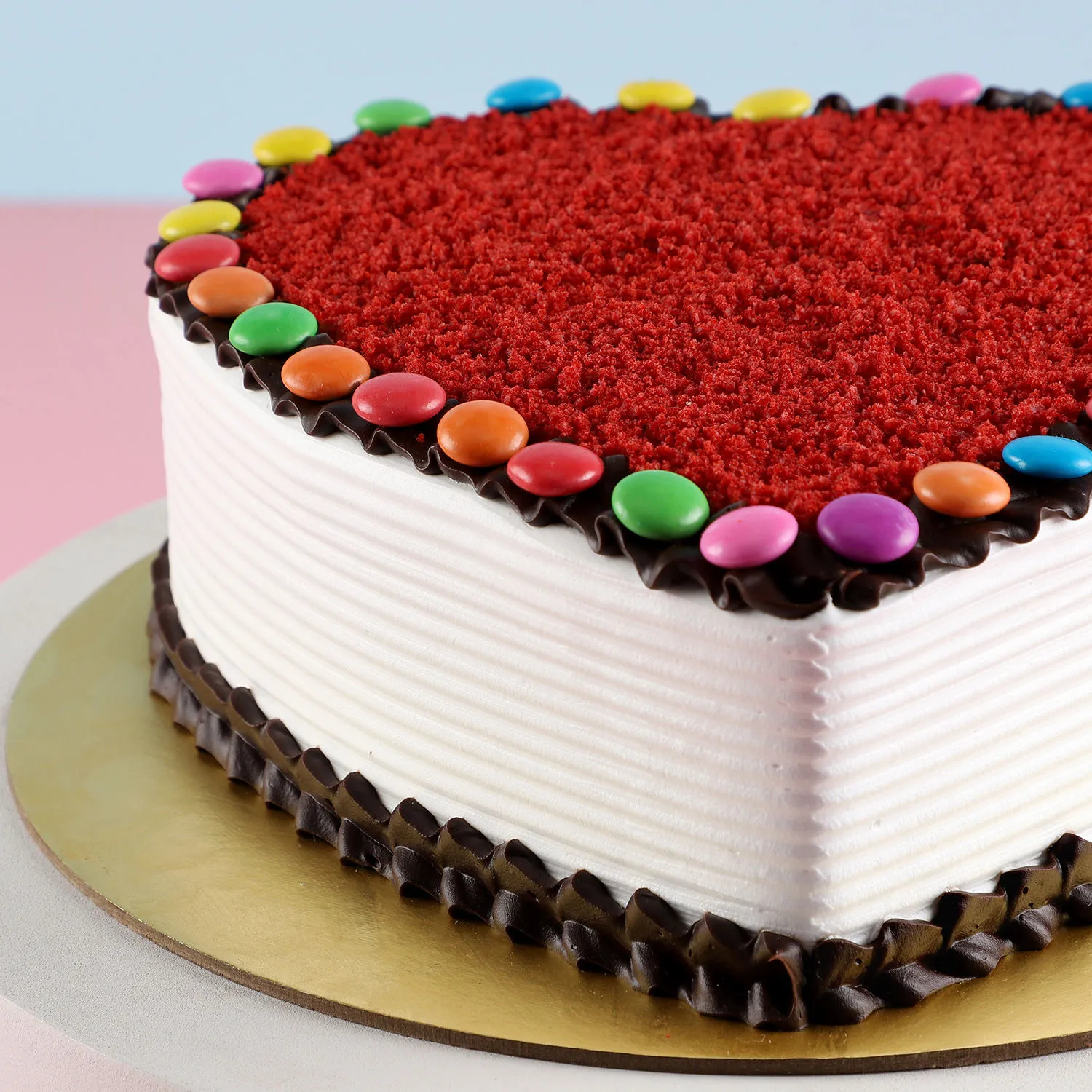 Hearty Red Velvet Gems Cake