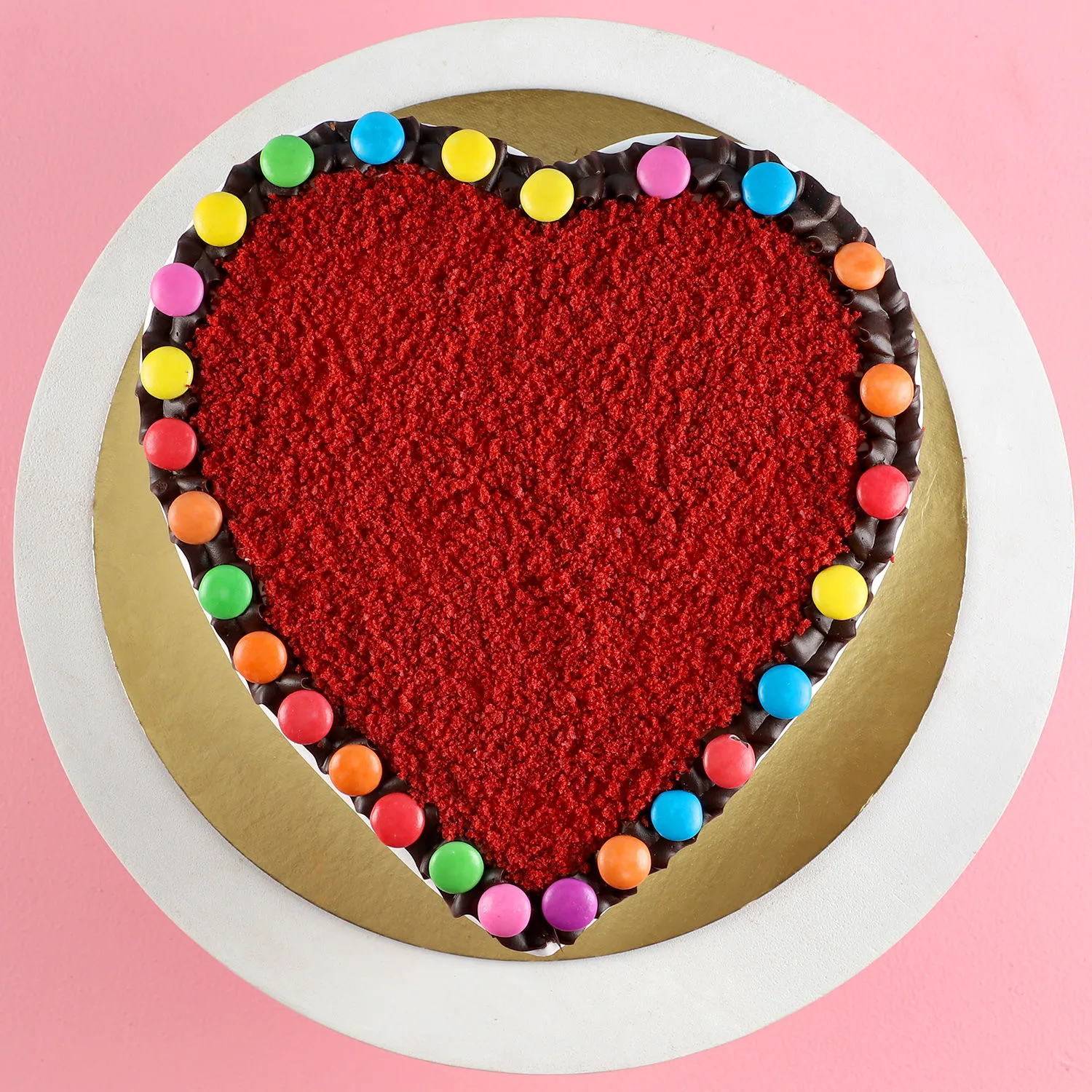 Hearty Red Velvet Gems Cake