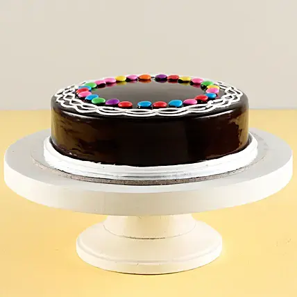 Gems Decorated Chocolate Cake