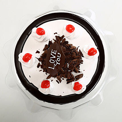 Love You Valentine Black Forest Cake