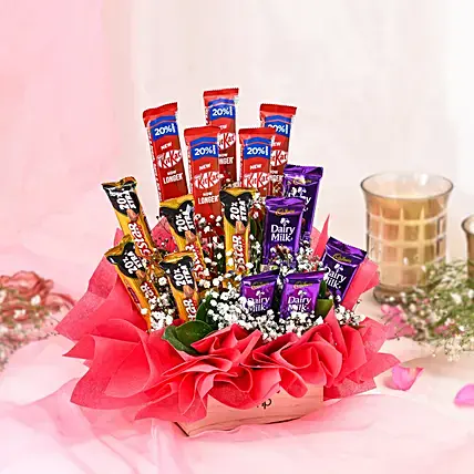 Assorted Chocolates Surprise Arrangement