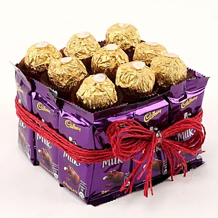 Enchanting Ferrero Rocher & Dairy Milk Vase
