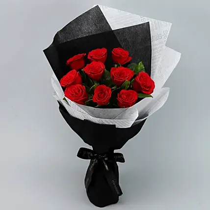 Premium Red Roses Double Wrapped Bouquet