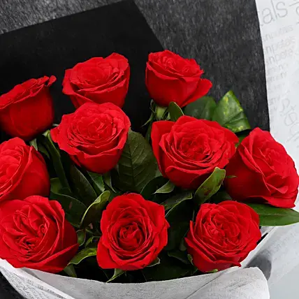 Premium Red Roses Double Wrapped Bouquet