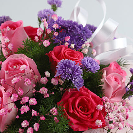 Mesmerising Mixed Roses Black Box