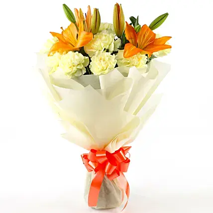 Carnations & Lilies Radiant Bouquet