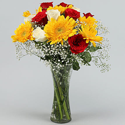 Scintillating Floral Mix Vase