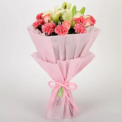 Beautiful Pink Carnations Bouquet | Cake2homes