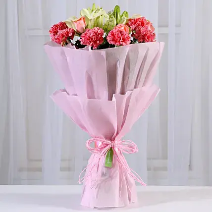 Beautiful Pink Carnations Bouquet | Cake2homes