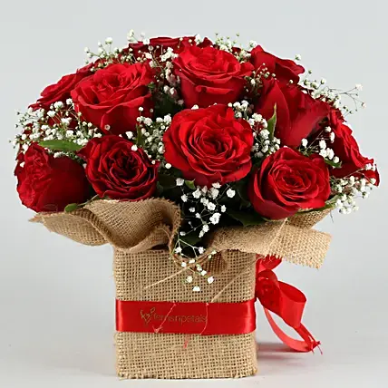 Exotic Red Roses Arrangement