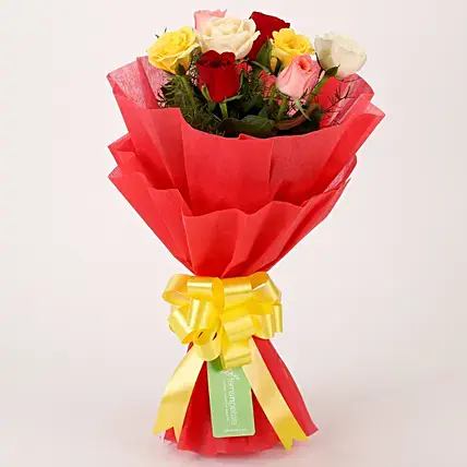 Special 8 Mixed Roses Bouquet