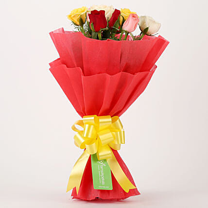 Special 8 Mixed Roses Bouquet
