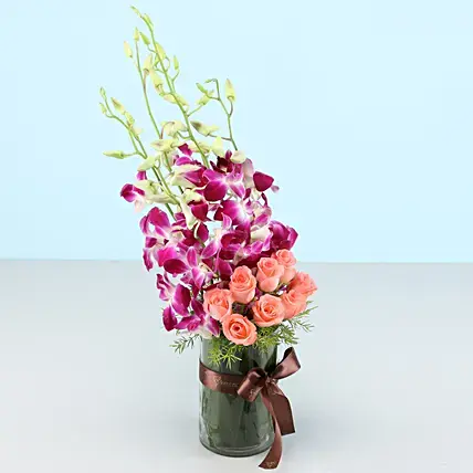 Roses & Orchids Vase