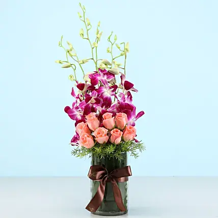 Roses & Orchids Vase