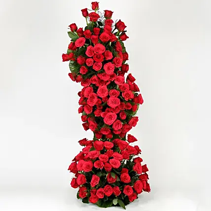100 Red Roses Premium Arrangement