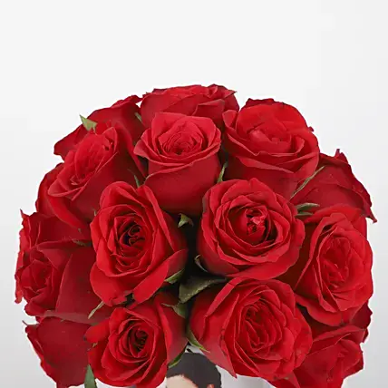 20 Red Roses in White Personalised Mug