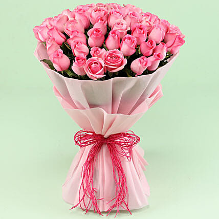 Poetic Pink Roses Bouquet