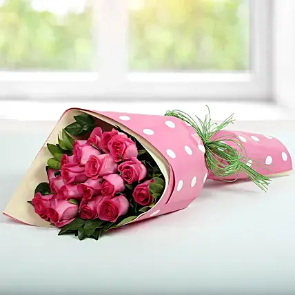 Pink Roses Bunch Of Happiness