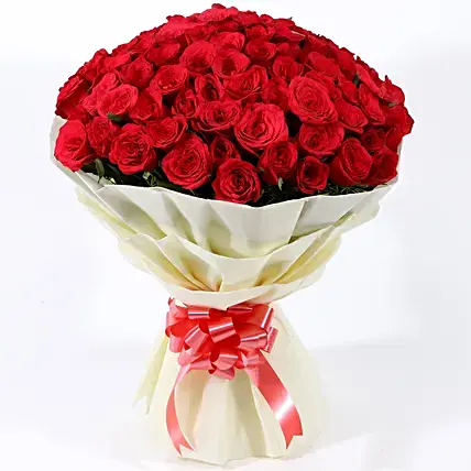 Grand Romance 100 Red Roses Bouquet