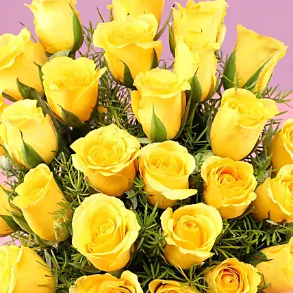 Exquisite 24 Yellow Roses Bouquet