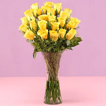 Exquisite 24 Yellow Roses Bouquet