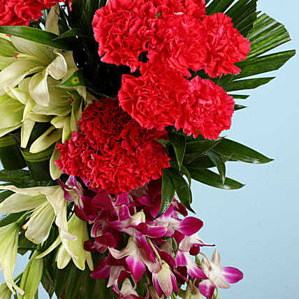 Orchids & Carnations Floral Arrangement