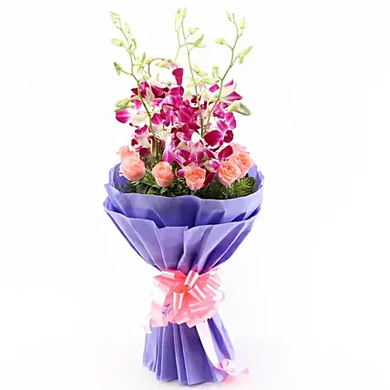 Beautiful Purple & Pink Flower Bouquet
