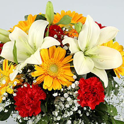 Graceful Flowers In Glass Vase