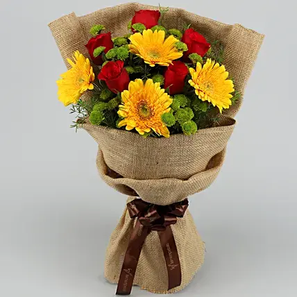 Bright Beauty Gerbera Floral Bouquet