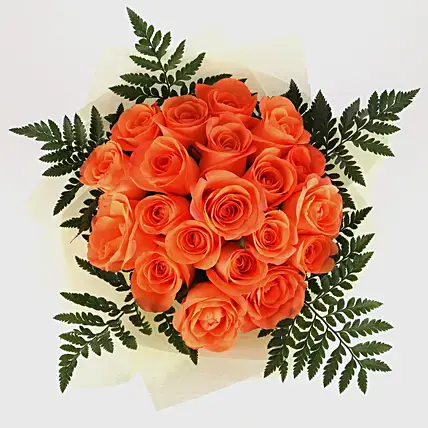 Vibrant Orange Roses Bouquet