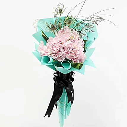 Blissful Pink Hydrangea Bouquet