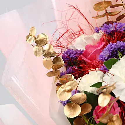 Blissful Carnations & Roses Bouquet