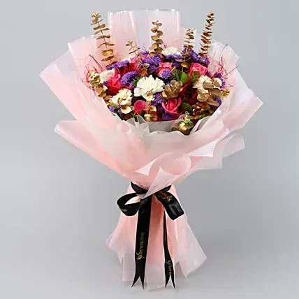 Blissful Carnations & Roses Bouquet