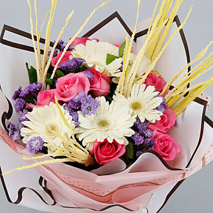 Blissful Mixed Flowers Bouquet